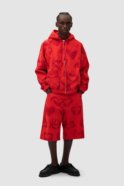 Veste imprimée Hands - Rouge