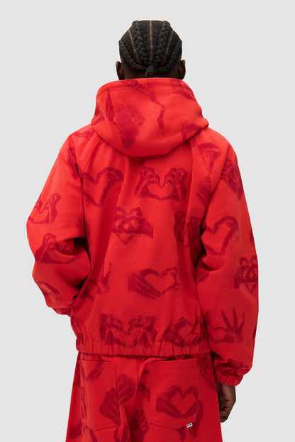 Veste imprimée Hands - Rouge
