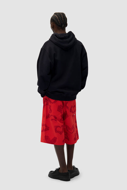 Sweat à capuche zippé Heart - Noir