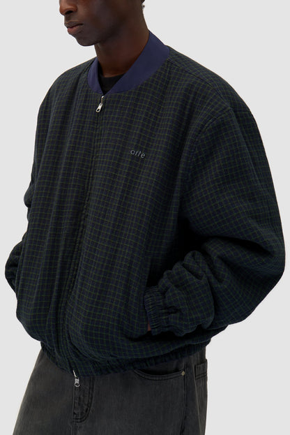 Veste réversible en nylon - marine/vert