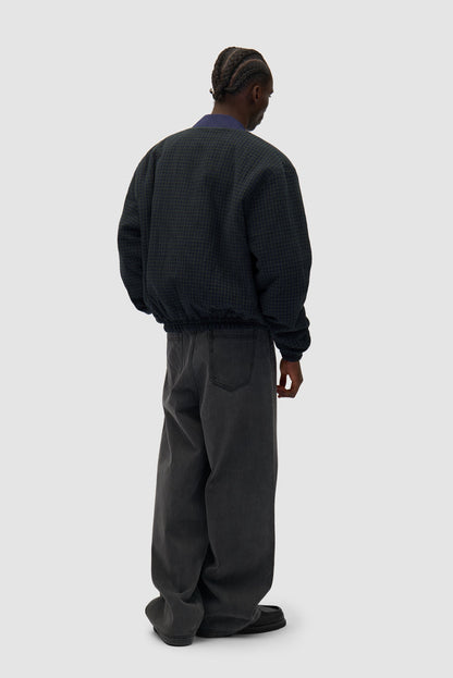 Veste réversible en nylon - marine/vert