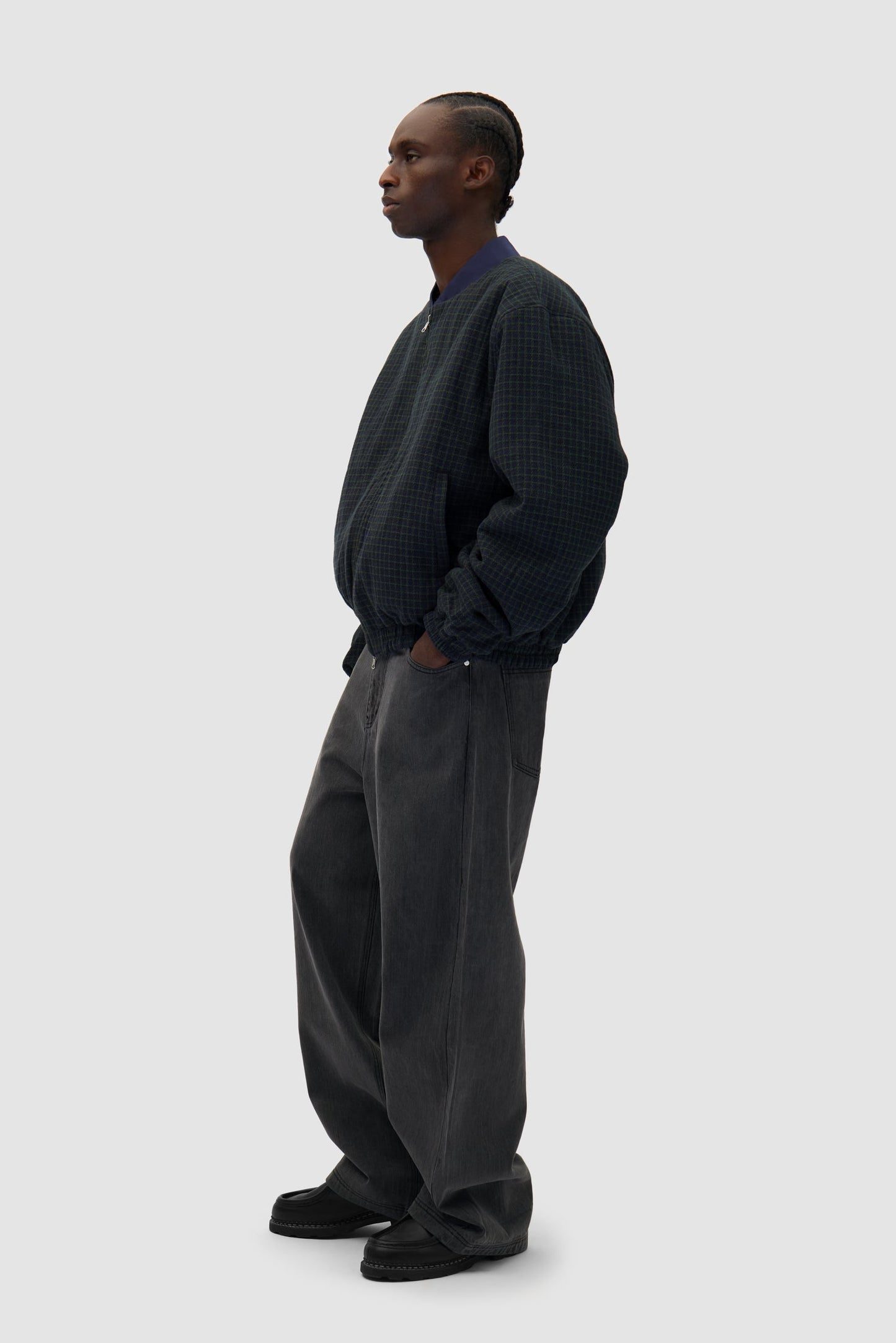 Veste réversible en nylon - marine/vert