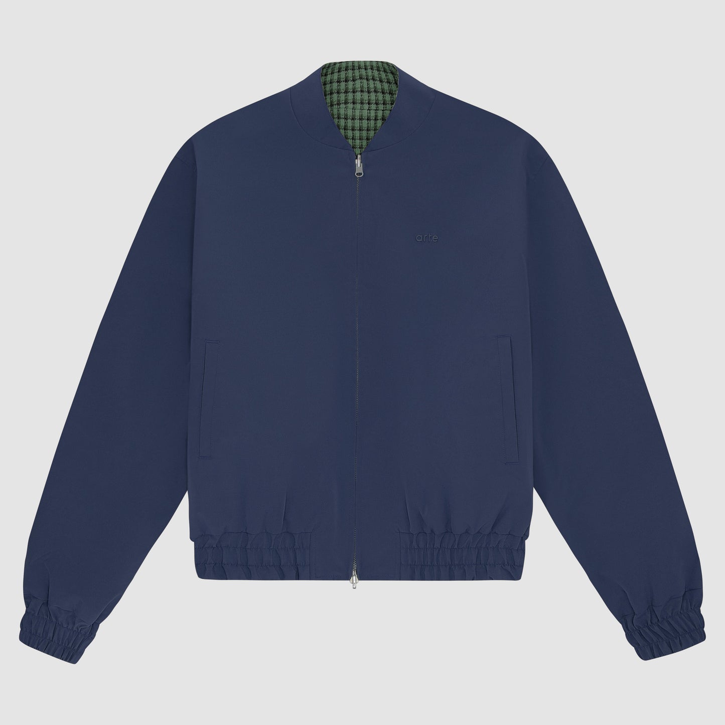 Veste réversible en nylon - marine/vert