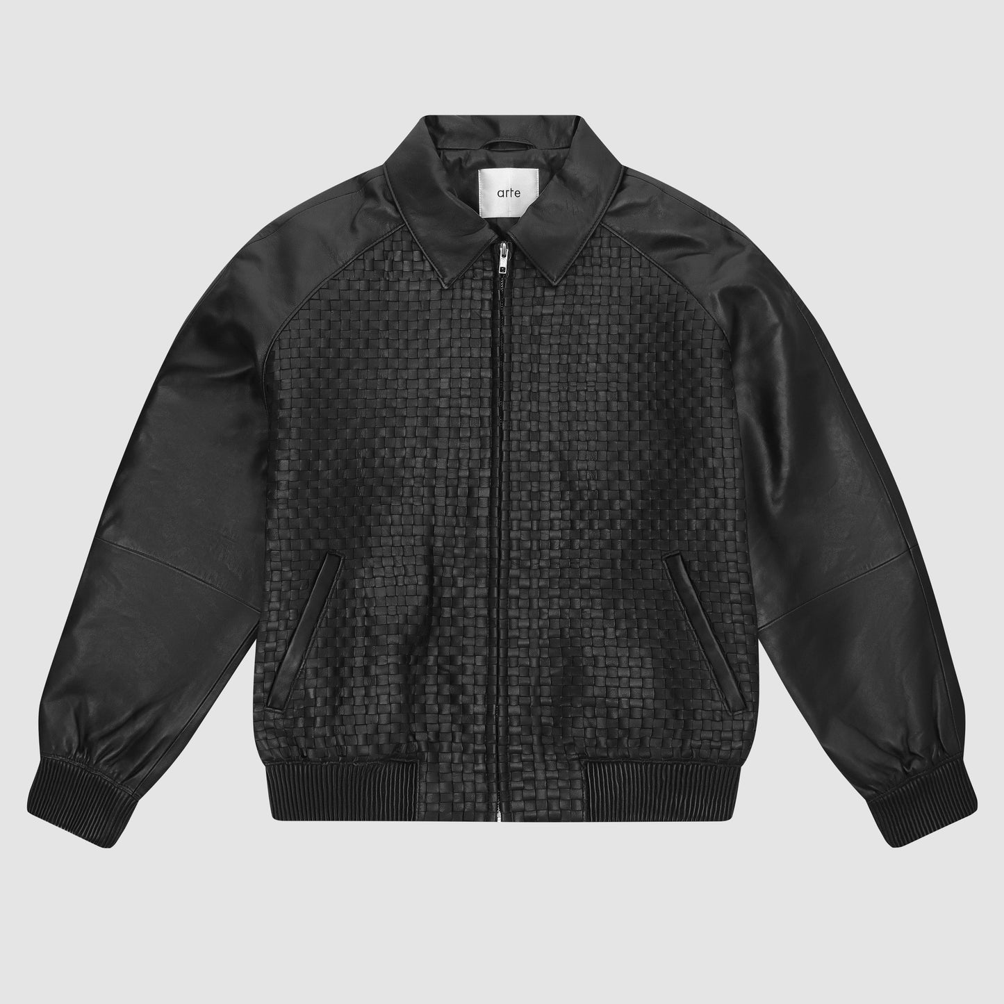 Veste en cuir Square - Noir