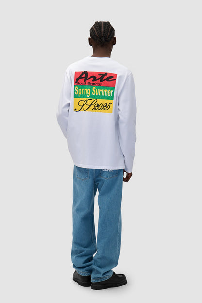 Manches longues à impression couleur - Blanc