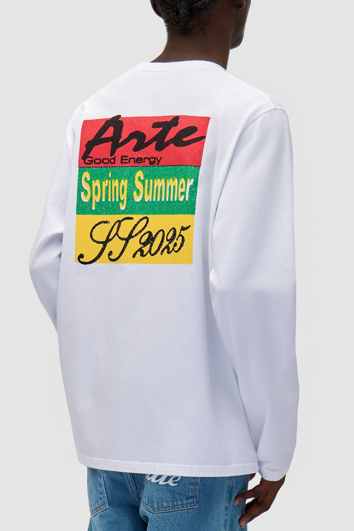 Manches longues à impression couleur - Blanc