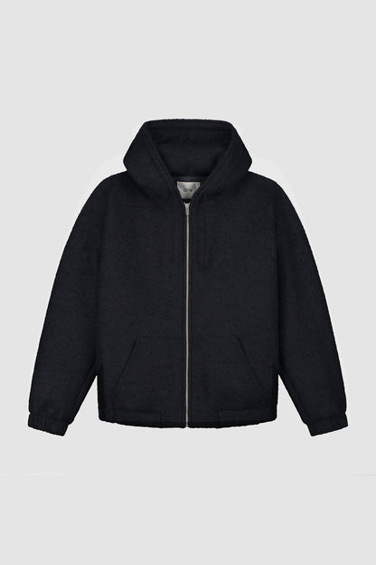 Veste à capuche en laine - Navy