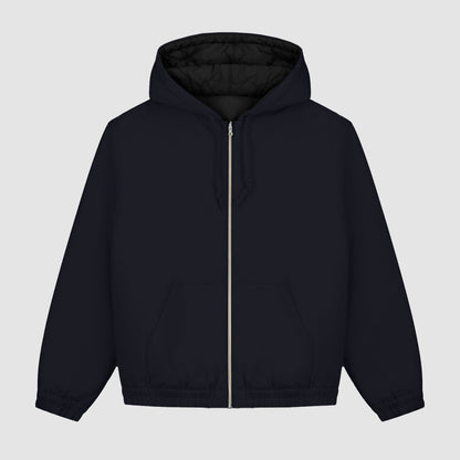 Veste à capuche réversible - Marine