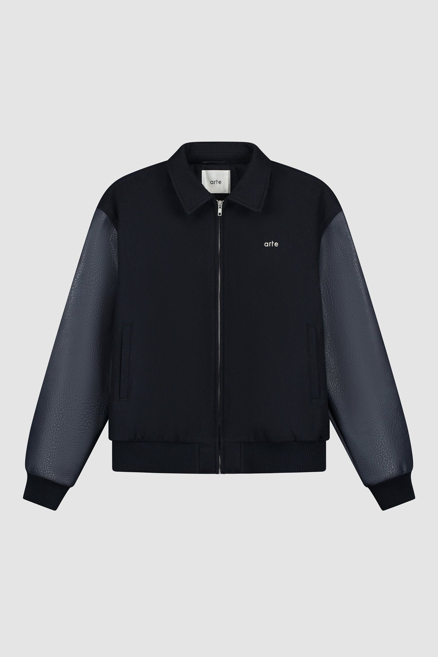 Blouson de survêtement à fleurs brodées - Marine