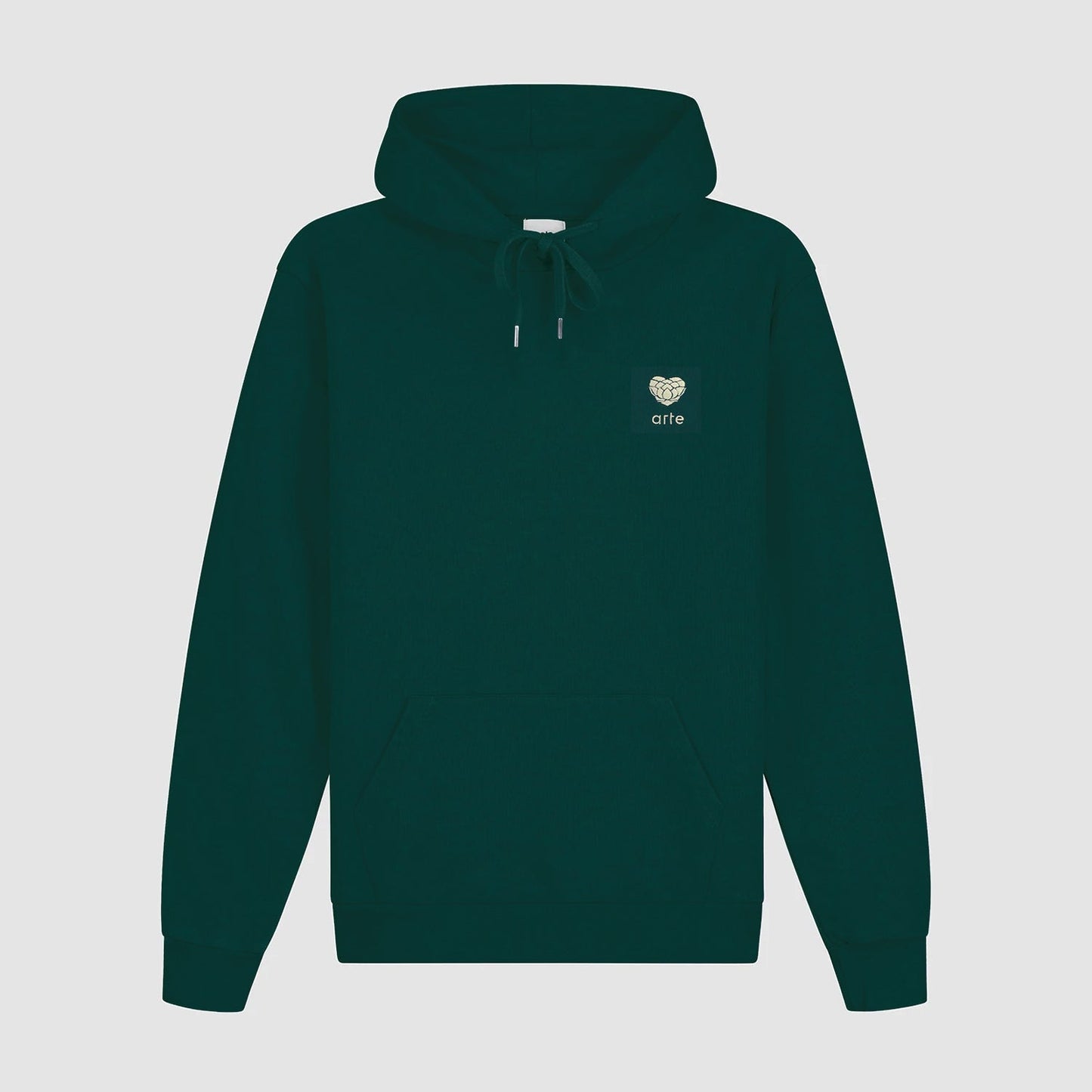 Sweat à capuche avec fleur en forme de cœur - Vert