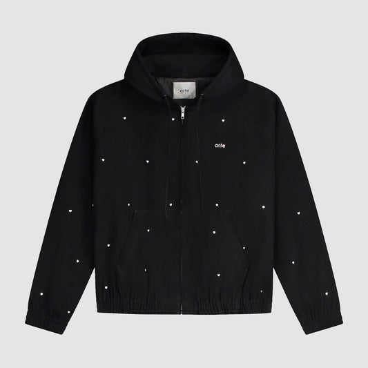 Veste à capuche Metal Hearts - Noir