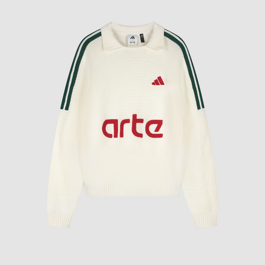Arte for adidas Knit LS JSY - White/Collegiate Green