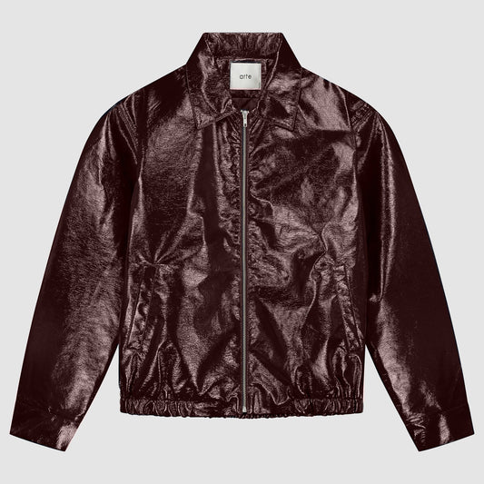 Veste en PU vernie - Rouge