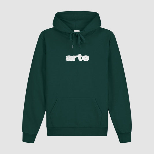 Sweat à capuche avec logo brodé - Vert