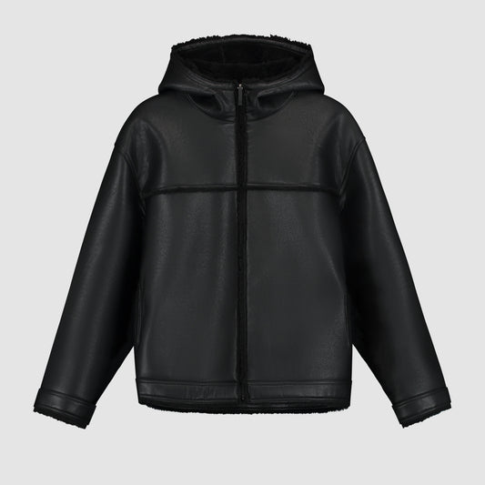 Veste en shearling - Noir