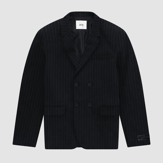 Blazer rayé - Marine